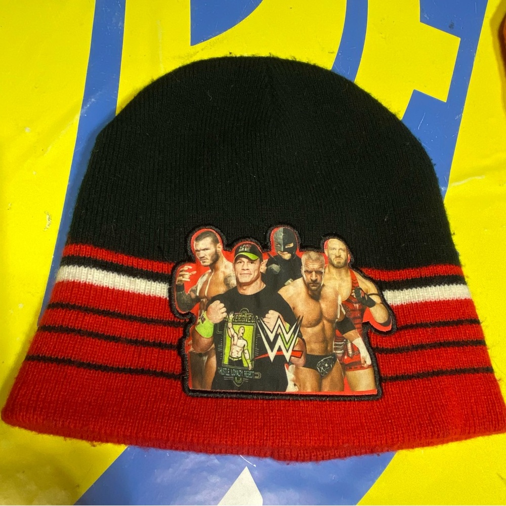 Vintage Y2K WWE Reversible Winter Beanie